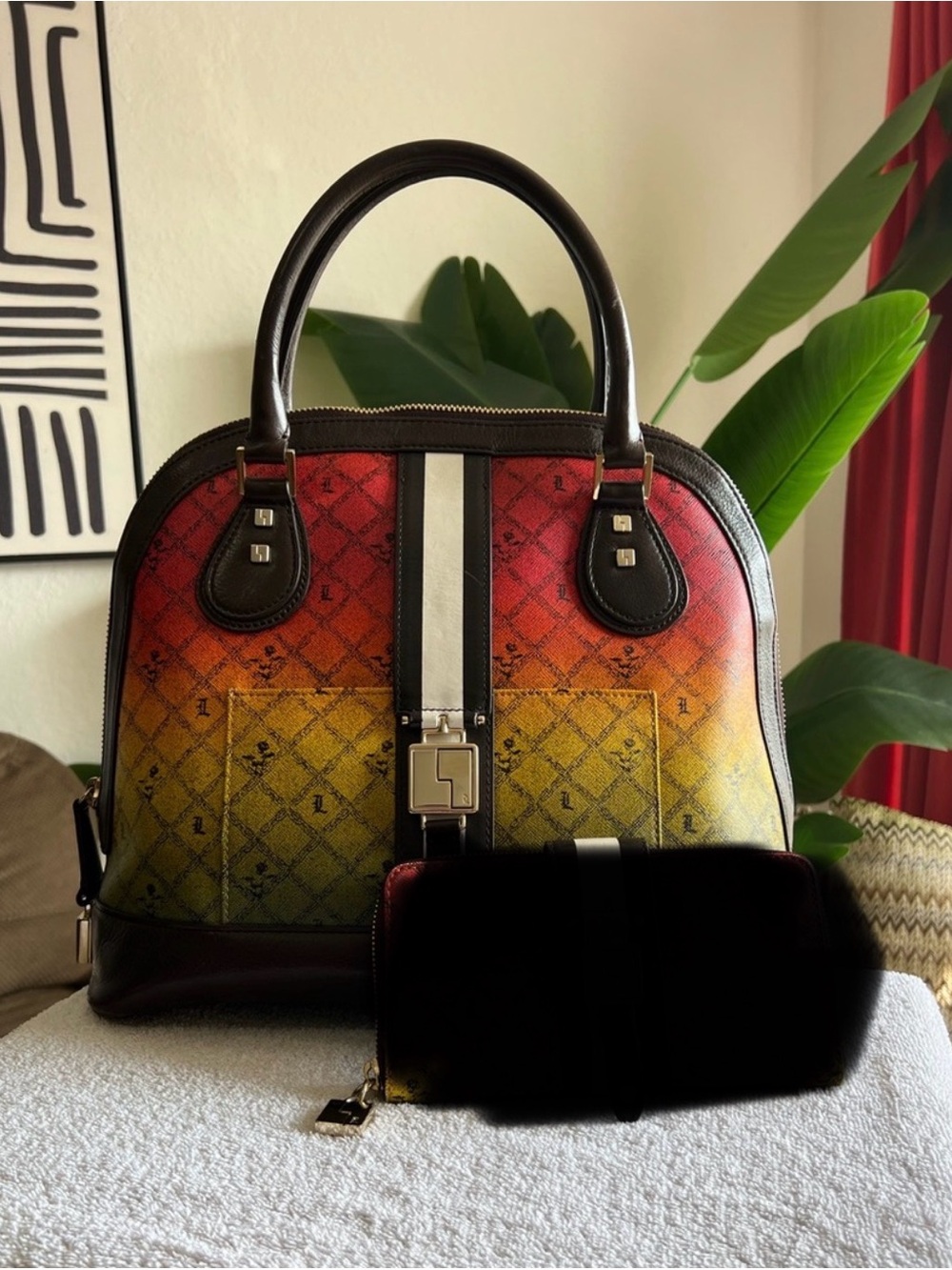 L.A.M.B Rasta Ombré Montego Bowler Satchel  Dustbag Included BAG ONLY
